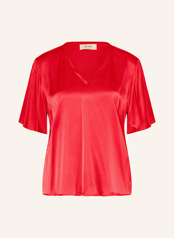 MOS MOSH Blusenshirt MMEVIE aus Satin ROT