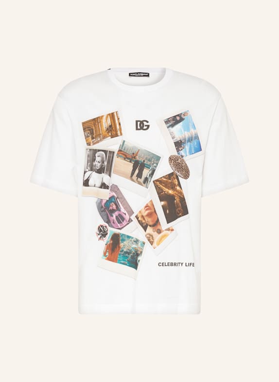DOLCE & GABBANA T-Shirt WEISS/ BLAU/ GRAU
