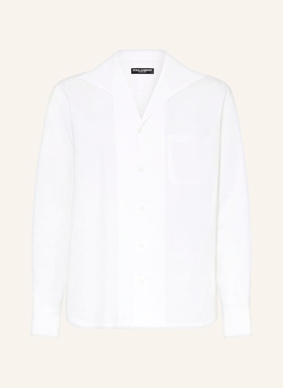 DOLCE & GABBANA Leinenhemd Comfort Fit CREME