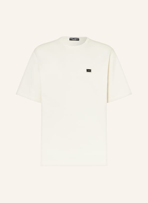 DOLCE & GABBANA T-Shirt aus Piqué CREME