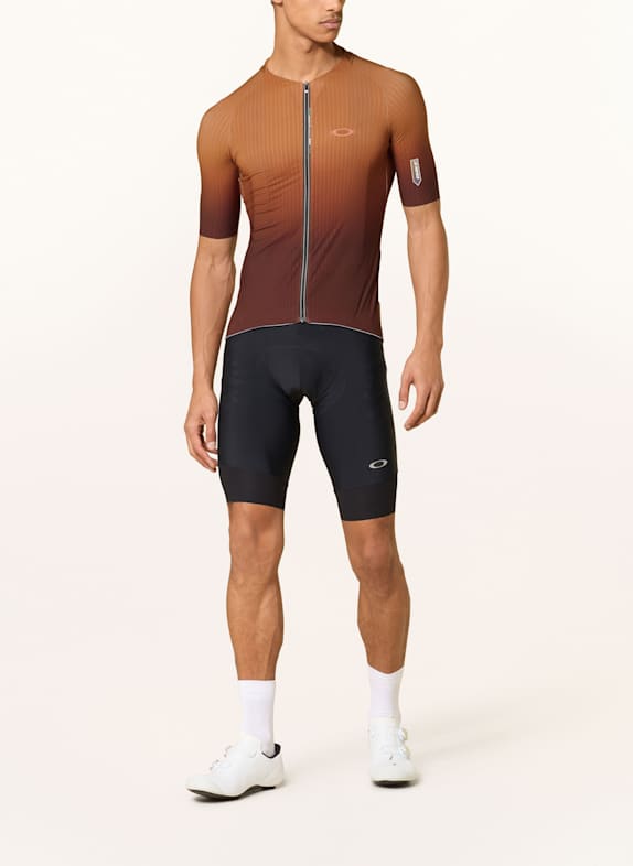 OAKLEY Fietsjersey CLIMA JERSEY COGNAC / ZWART