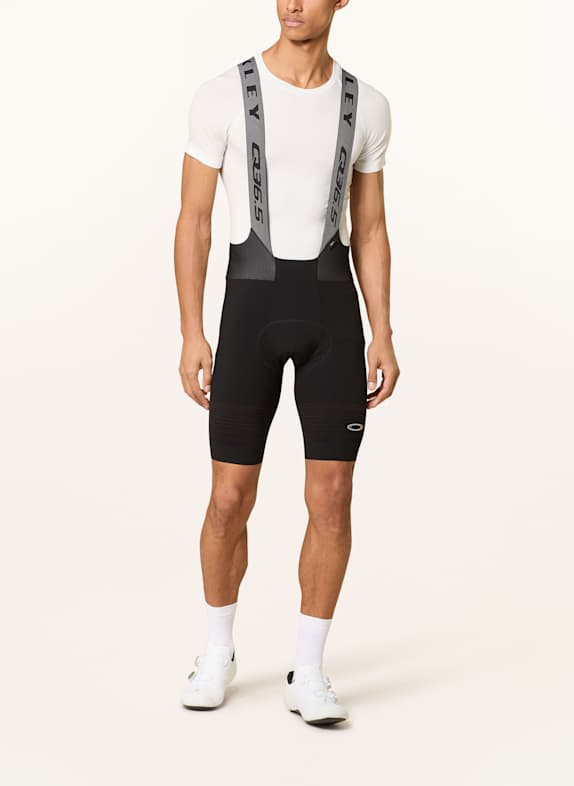 OAKLEY Pantaloni de ciclism Q36.5 CLIMA BIBSHORT cu bretele și inserție căptușită NEGRU