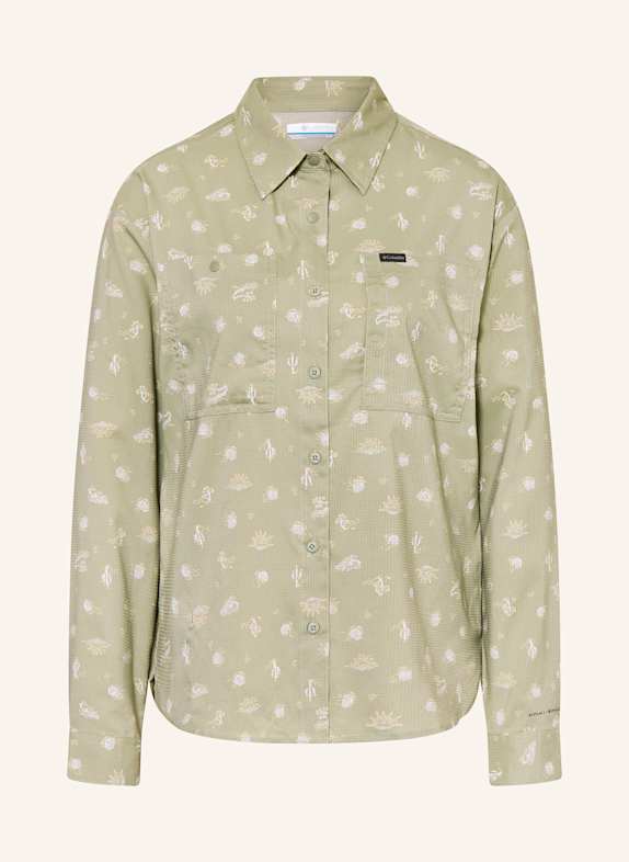 Columbia SILVER RIDGE UTILITY™ outdoor blouse LIGHT GREEN/ LIGHT GRAY/ CREAM