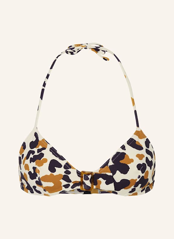 ERES Triangel-Bikini-Top ECAILLES ECRU/ DUNKELBLAU/ COGNAC