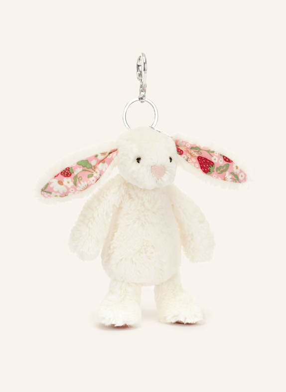 Jellycat Schlüssel- und Taschenanhänger BLOSSOM CREAM BUNNY BERRY CREME / ROSA / DUNKELROT