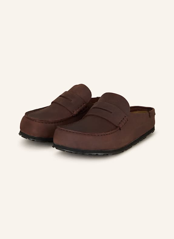 BIRKENSTOCK Slides NAPLES DARK BROWN