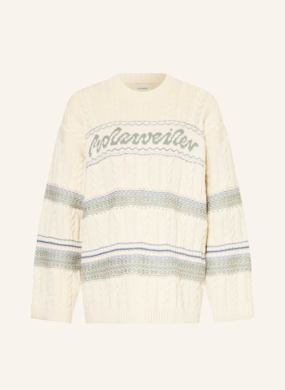 HOLZWEILER Pullover CREME/ OLIV/ ROSA