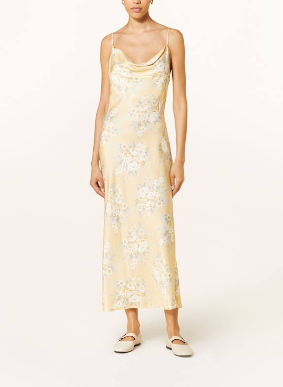 HOLZWEILER Kleid EILA GELB / WEISS / HELLGRAU