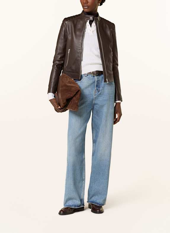BELSTAFF Lederjacke MOLLISON DUNKELBRAUN
