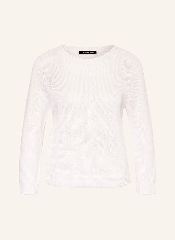 IRIS von ARNIM Leinenpullover PEPPI mit 3/4-Arm WEISS