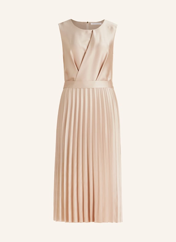 BETTY&CO Satinkleid mit Plissees NUDE
