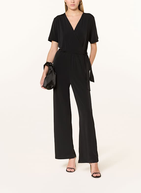 CARTOON Jumpsuit in wrap look BLACK