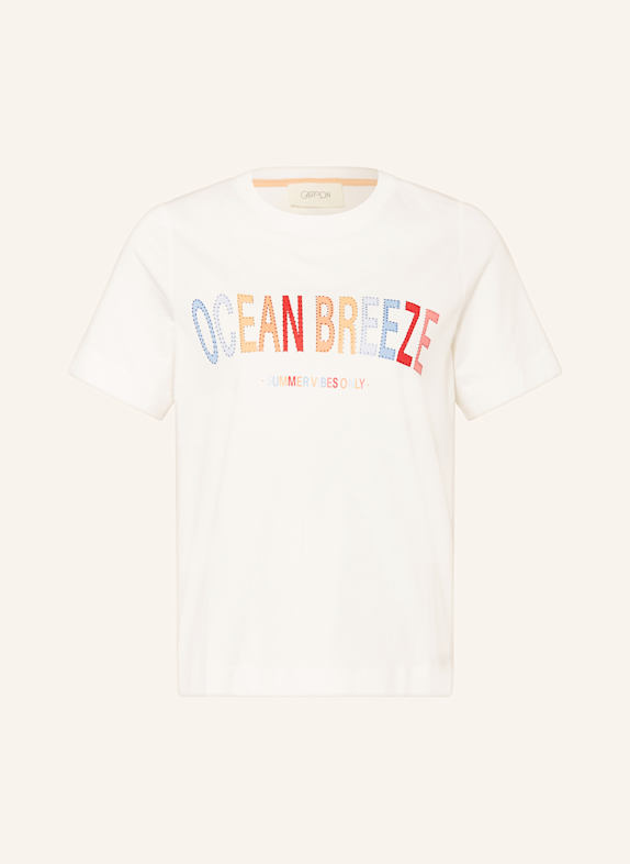 CARTOON T-shirt with decorative gems ECRU