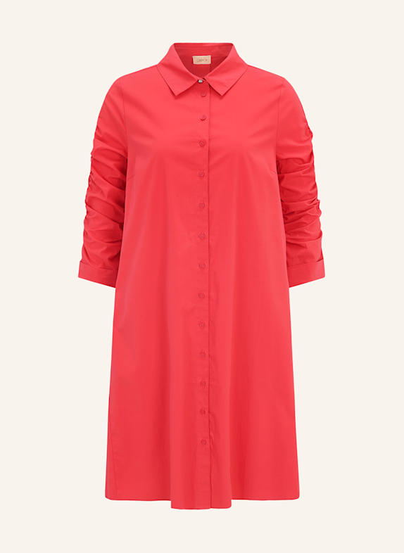 CARTOON Shirt dress with 3/4 sleeves RED