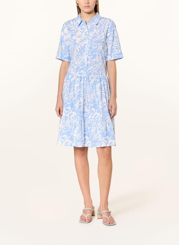 CARTOON Hemdblusenkleid WEISS/ HELLBLAU