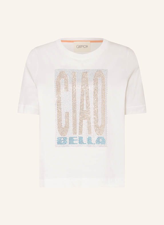 CARTOON T-shirt with decorative gems WHITE