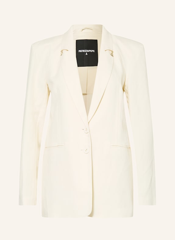 PATRIZIA PEPE Blazer with linen ECRU