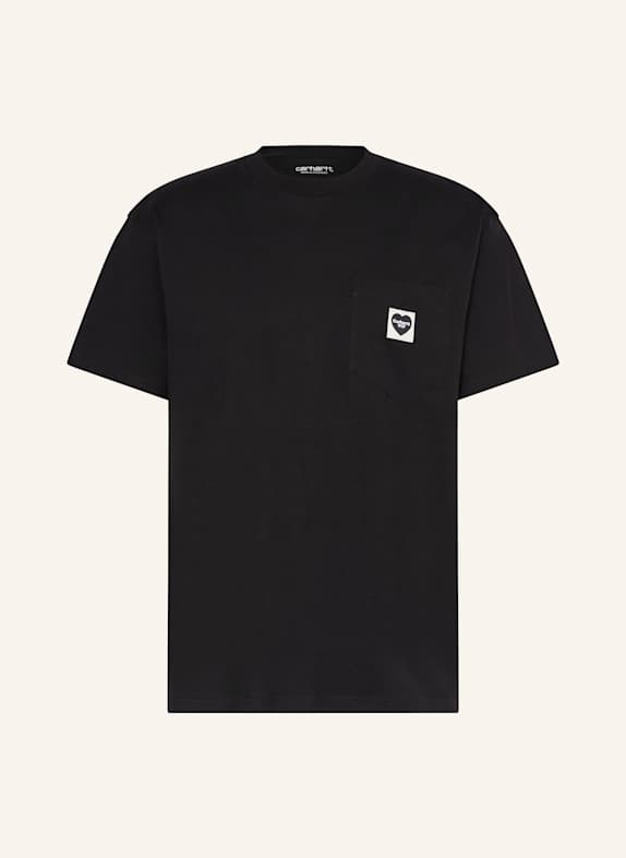 carhartt WIP T-Shirt S/S POCKET HEART SCHWARZ