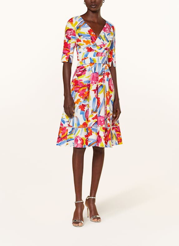 TALBOT RUNHOF Cocktailkleid mit 3/4-Arm BLAU / PINK / GELB