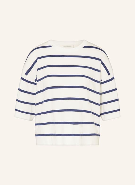 MSCH COPENHAGEN Strickshirt MSCHGEANINE WEISS/ DUNKELBLAU