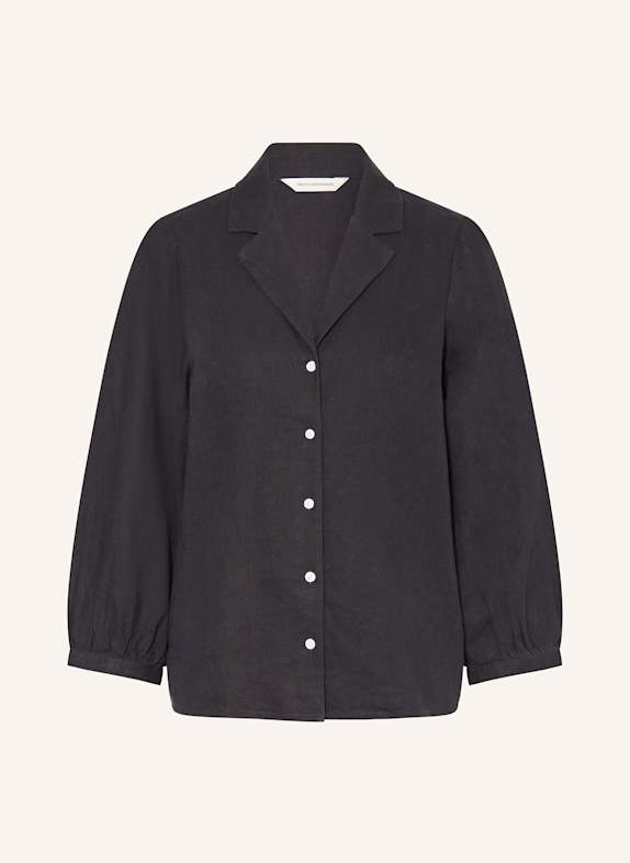 MSCH COPENHAGEN Bluse MSCHPENNIE GINIA mit Leinen und 3/4-Arm DUNKELGRAU