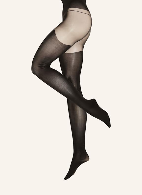 Wolford Feinstrumpfhose GARTER BELT TIGHTS 9180 BLACK/BLACK