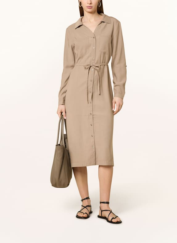 ONLY Hemdblusenkleid HELLBRAUN