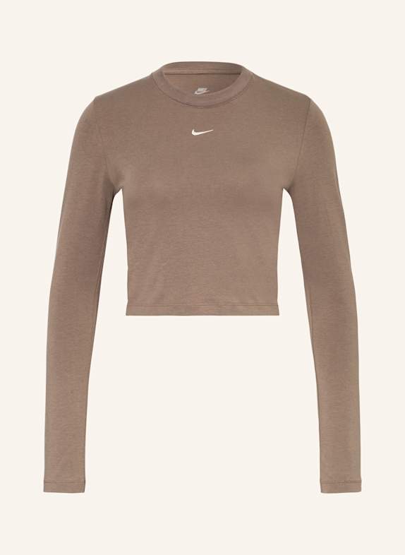 Nike Cropped-Longsleeve SPORTSWEAR CHILL KNIT DUNKELBRAUN