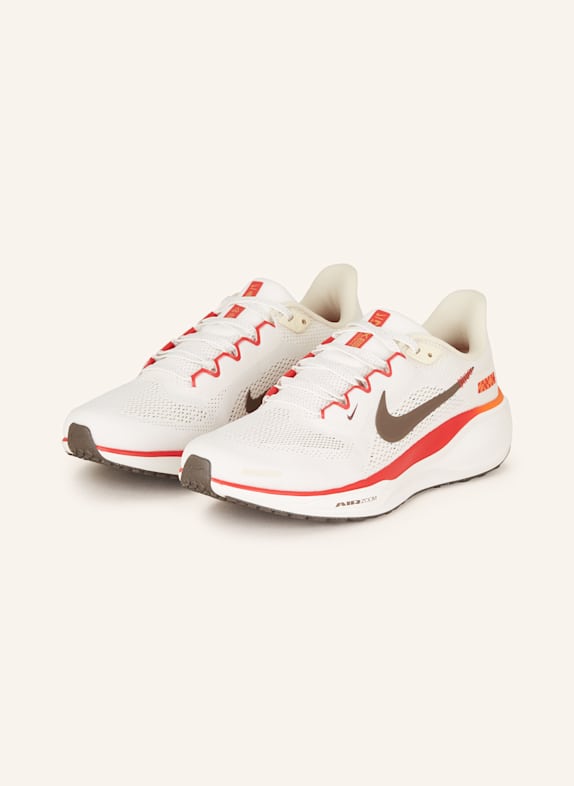 Nike Buty do biegania PEGASUS 41 BIAŁY/ CZERWONY/ BRĄZOWY