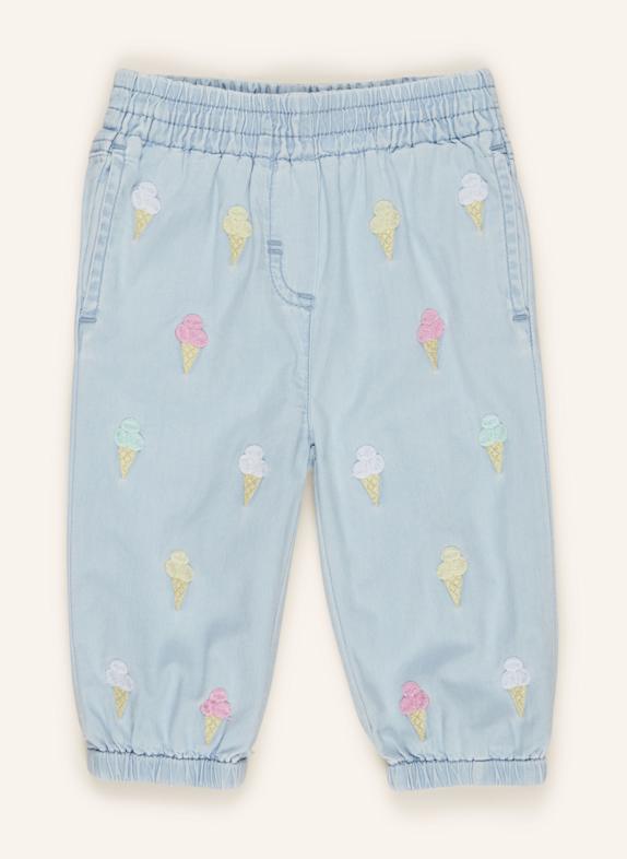 STELLA McCARTNEY KIDS Spodnie JASNONIEBIESKI/ ŻÓŁTY/ MOCNORÓŻOWY