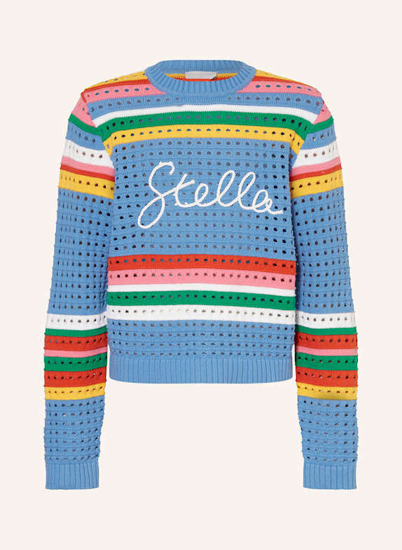 STELLA McCARTNEY KIDS Sweter JASNONIEBIESKI/ ZIELONY/ MOCNORÓŻOWY