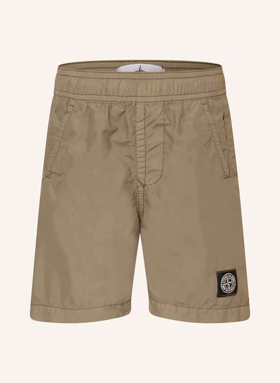 STONE ISLAND JUNIOR Kąpielówki bokserki OLIWKOWY