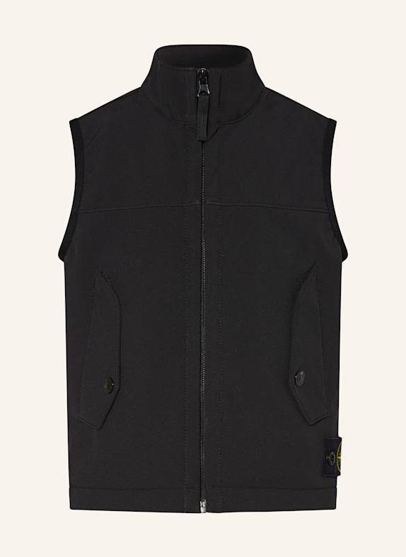 STONE ISLAND JUNIOR Kamizelka softshell CZARNY