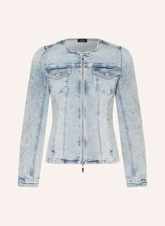 monari Jeansjacke mit Schmucksteinen HELLBLAU