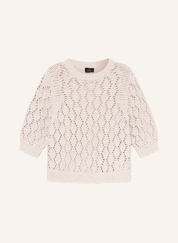 monari Pullover mit 3/4-Arm und Glitzergarn HELLBRAUN