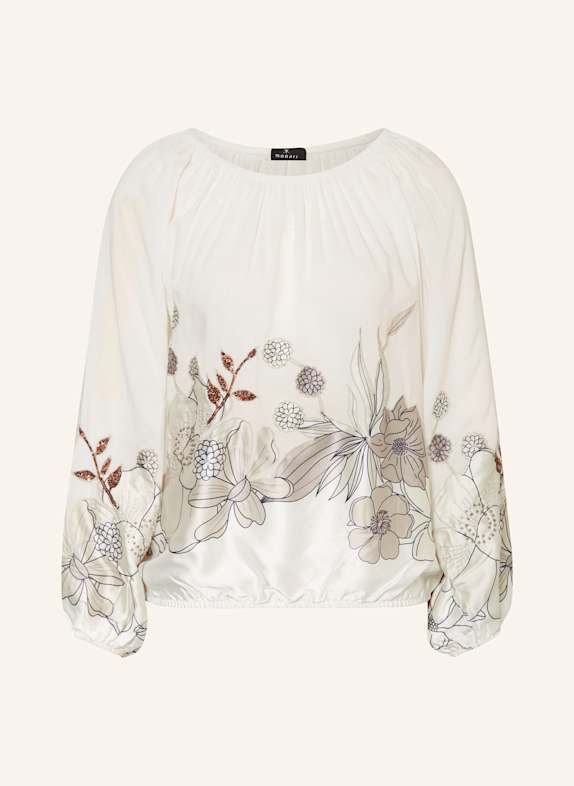 monari Blusenshirt mit Pailletten WEISS/ BEIGE/ TAUPE