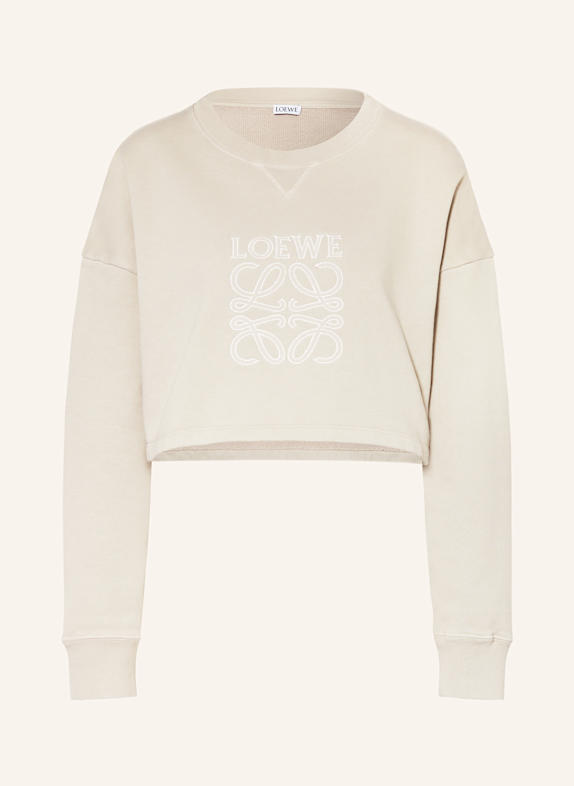 LOEWE Cropped sweatshirt CREAM
