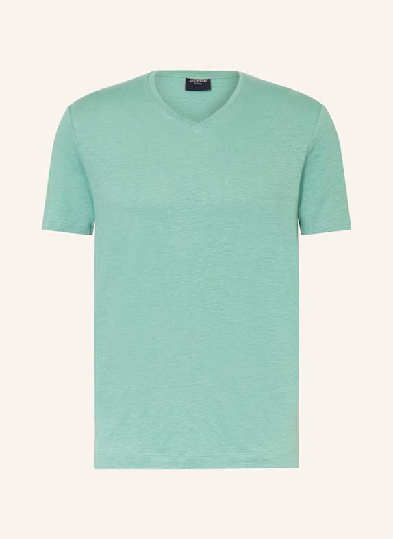 OLYMP T-Shirt aus Leinen GRÜN