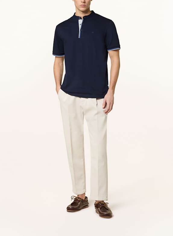 OLYMP Tricou polo cu model piqué ALBASTRU ÎNCHIS