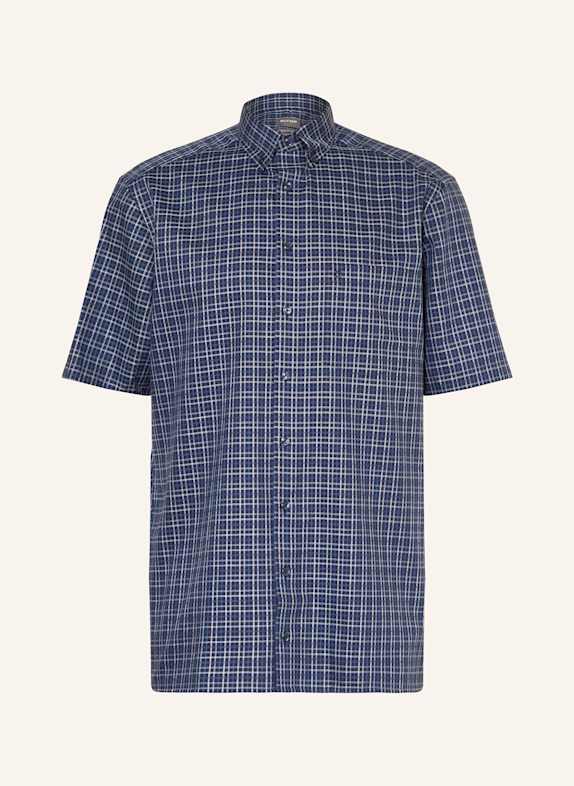 OLYMP Kurzarm-Hemd Luxor comfort fit DUNKELBLAU/ WEISS/ BLAU