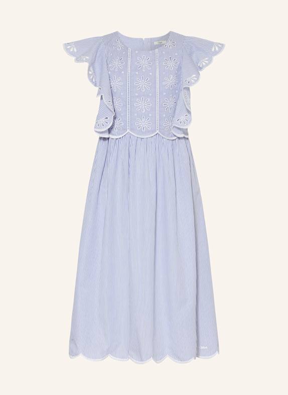 Chloé Kleid mit Spitze WEISS/ BLAU
