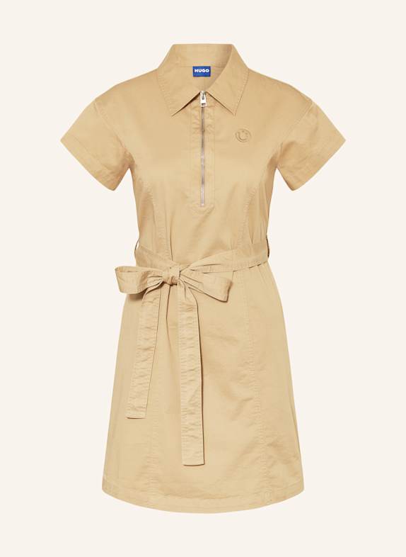 HUGO BLUE Hemdblusenkleid KERAMI BEIGE