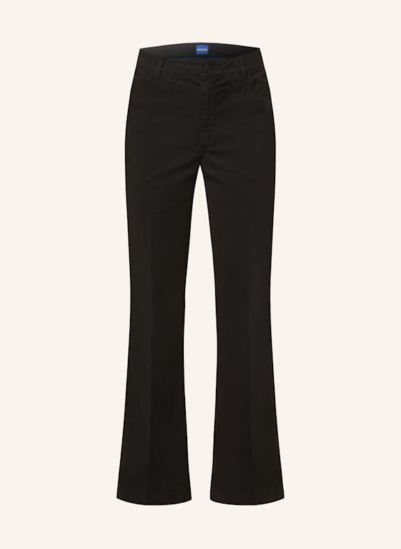 HUGO BLUE Bootcut-Hose HIZAMA SCHWARZ