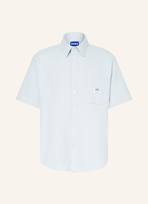 HUGO BLUE Kurzarm-Hemd EBRONN Comfort Fit HELLBLAU