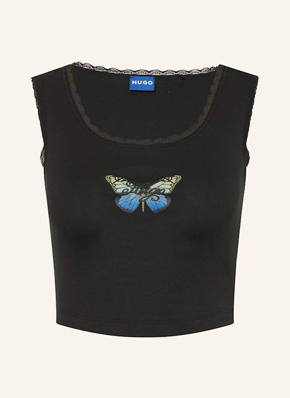 HUGO BLUE Cropped-Top DELARINA SCHWARZ