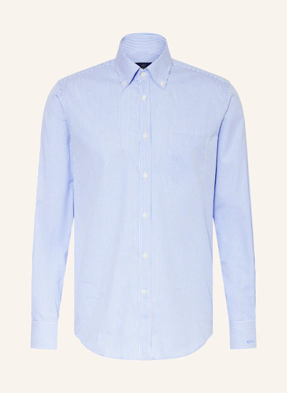 PAUL & SHARK Oxford shirt regular fit BLUE/ WHITE