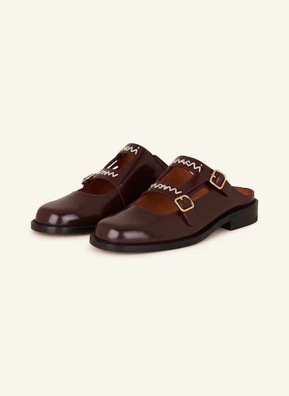 MARNI Mules BAMBI 3.0 DUNKELROT
