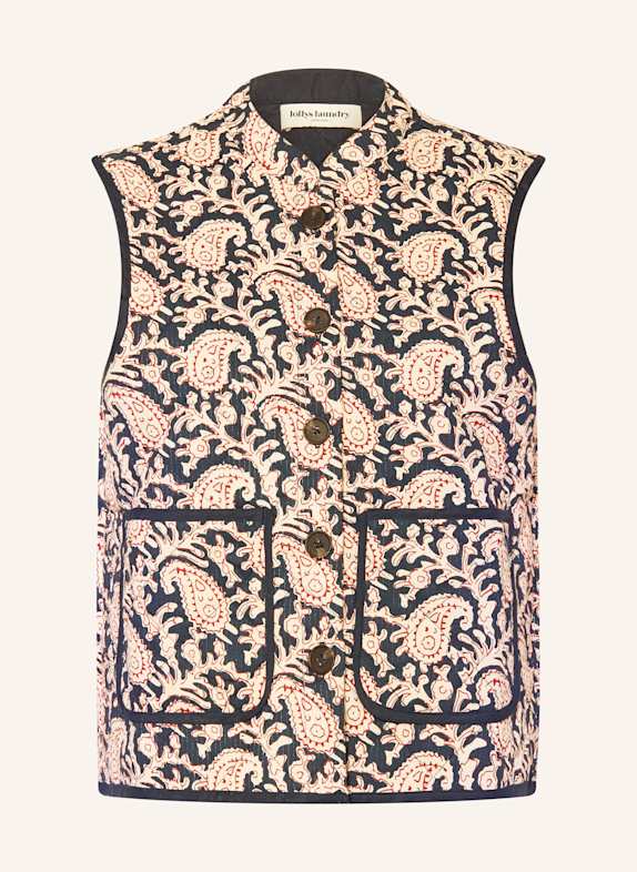lollys laundry Steppweste CAIROLL DUNKELBLAU/ CREME/ DUNKELROT