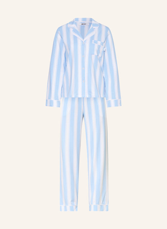 DKNY Schlafanzug BRIGHTEN YOUR DAY HELLBLAU/ WEISS