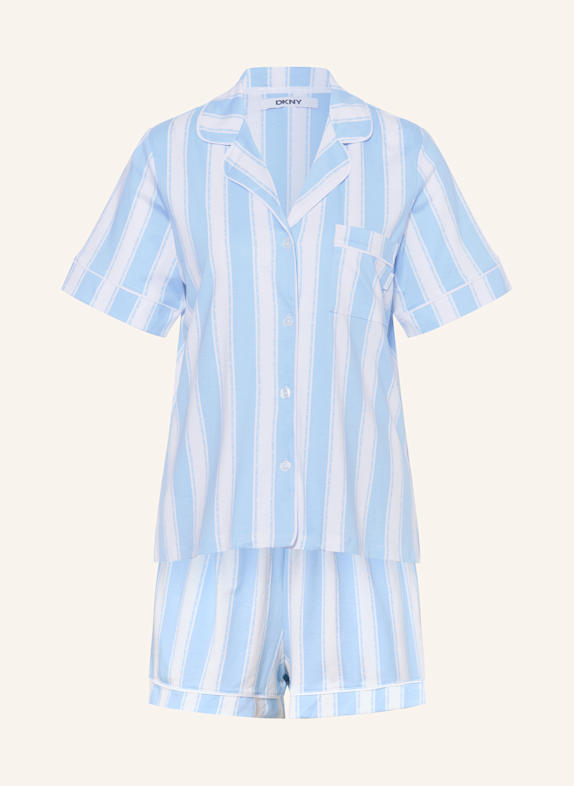 DKNY Shorty-Schlafanzug BRIGHTEN YOUR DAY HELLBLAU/ WEISS